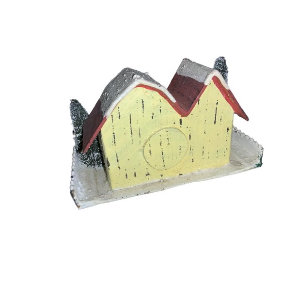 Cardboard Christmas Village House Yellow - Picture 5 of 9